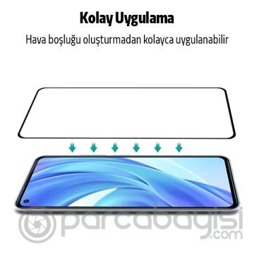 Xiaomi Mi 11 Lite Full Glue Full Kaplama Tempered Cam Ekran Koruyucu
