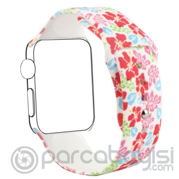 Ally Apple Watch İçin 42mm  Yüksek- Kalite Desenli Silikon Kordon