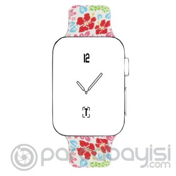 Ally Apple Watch İçin 42mm  Yüksek- Kalite Desenli Silikon Kordon