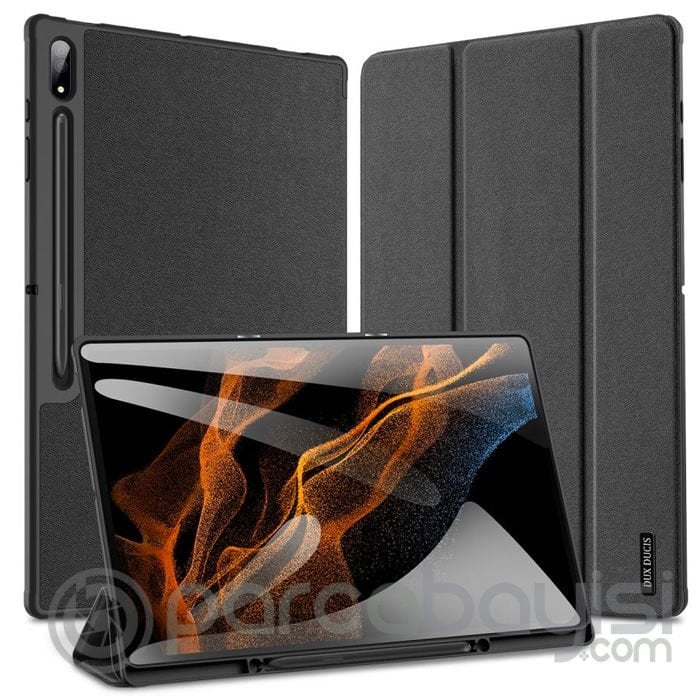 Dux Ducis Samsung Galaxy Tab S9-S8 Ultra X910-X916B-X900-X906 Kılıf Kalem Bölmeli Standlı Domo Serie