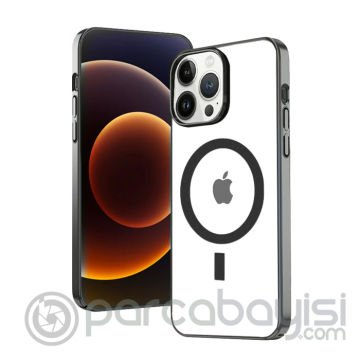 Ally iPhone 13 Pro Max 6.7inç Magsafe Uyumlu Renkli Kenar Silikon Kılıf