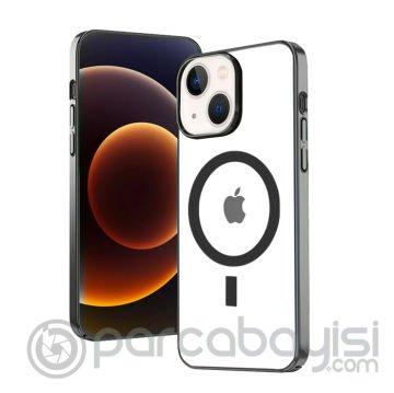 Ally iPhone 13 6.1inç Magsafe Uyumlu Renkli Kenar Silikon Kılıf