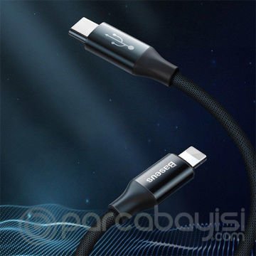Baseus Yiven Serisi Type-C ve İPhone Şarj ve Data Kablosu  2Metre 20W