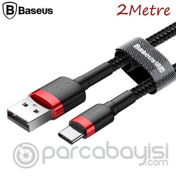 Baseus Cafule Usb Type C 2metre 2.0A Hızlı Şarj Halat Usb Kablo