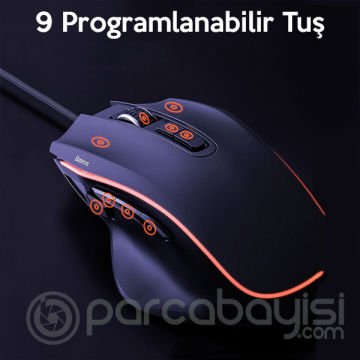 Baseus GAMO 9 Keys Programming Gaming Mouse-Oyuncu Mouse