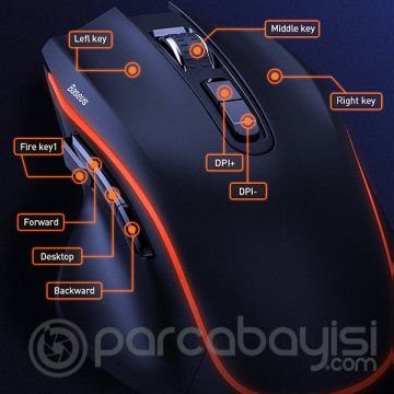Baseus GAMO 9 Keys Programming Gaming Mouse-Oyuncu Mouse