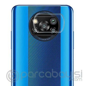 Xiaomi POCO X3  Tempered Cam Kamera Koruyucu