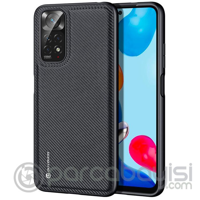 Dux Ducis Fino Serisi Xiaomi Redmi Note 11 -11S Kılıf Premium Dokuma Silikon Kılıf