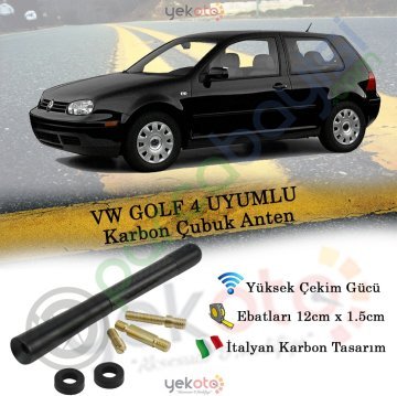 Vw Golf 4 Uyumlu Karbon Fiber Oto Radio Anteni Çubuk Anten