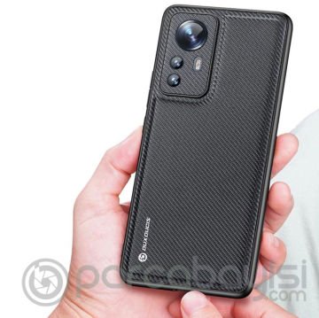 Dux Ducis Fino Serisi Xiaomi 12 Pro Kılıf Premium Dokuma Silikon Kılıf