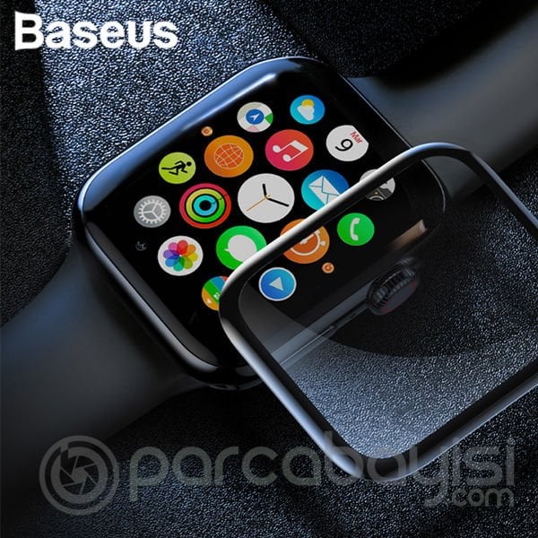 Baseus Apple Watch 1,2,3,42mm 3D Kavisli Tempered Kırılmaz Cam Koruyucu