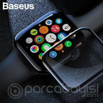 Baseus Apple Watch 1,2,3,42mm 3D Kavisli Tempered Kırılmaz Cam Koruyucu