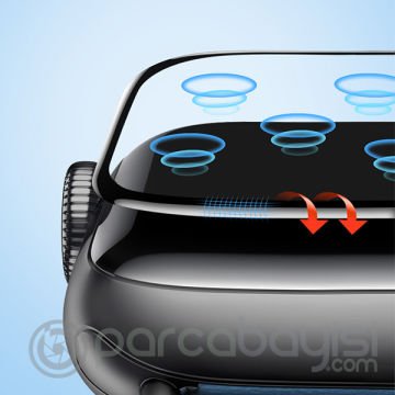 Baseus Apple Watch 1,2,3,42mm 3D Kavisli Tempered Kırılmaz Cam Koruyucu