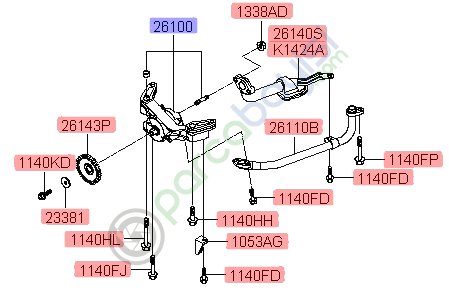 Yağ Pompası 261004X201 Kia Bongo Carnıval/Sedona Orjinal | 261004X200