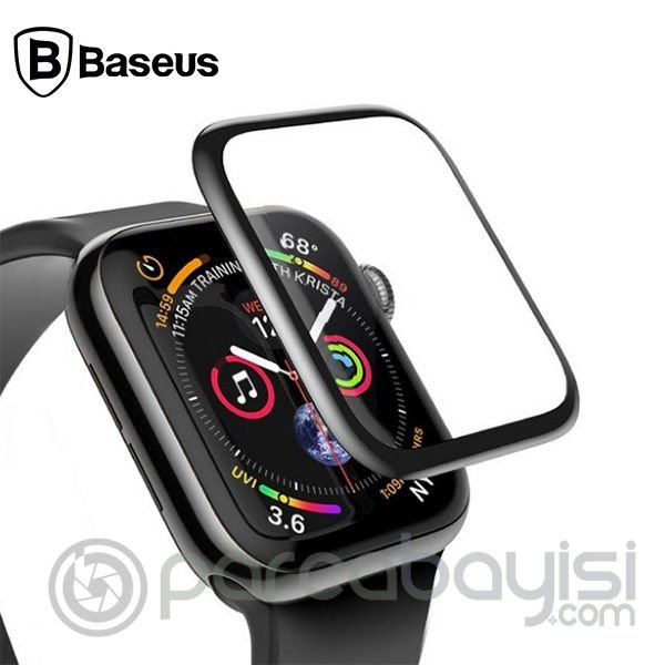 Baseus Apple Watch 6-5-4 40mm 3D Kavisli Tempered Kırılmaz Cam Koruyucu