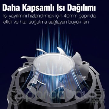 MEMO FL-07 400mAh Şarj Edilebilir Cep Telefonu Soğutma Fanı Radyatör Soğutucu