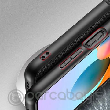 Dux Ducis Fino Serisi Xiaomi Redmi Note 10 Pro Kılıf Premium Dokuma Silikon Kılıf