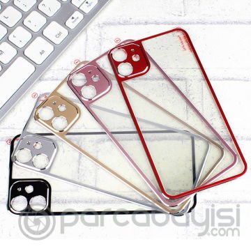 İPhone 11 6.1 Metal Çerçeve Ön Arka 3D Full Tempered Cam Koruyucu