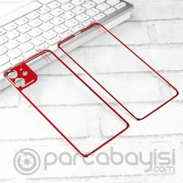 İPhone 11 6.1 Metal Çerçeve Ön Arka 3D Full Tempered Cam Koruyucu
