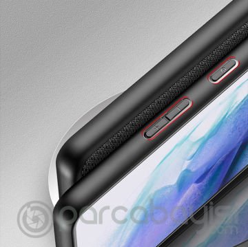 Dux Ducis Fino Serisi Samsung Galaxy S22 Kılıf Premium Dokuma Silikon Kılıf