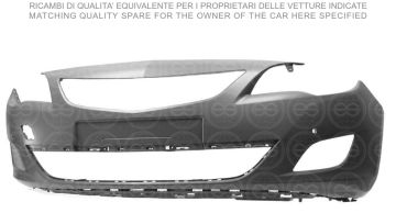 TAMPON ÖN 2 SENSÖRLÜ ASTARLI OPEL ASTRA J 2009> | 13264415 | 13264415