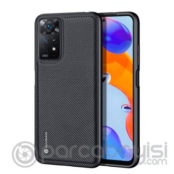 Dux Ducis Fino Serisi Xiaomi Redmi Note 11 Pro Kılıf Premium Dokuma Silikon Kılıf