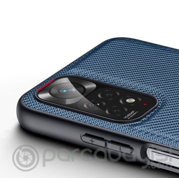 Dux Ducis Fino Serisi Xiaomi Redmi Note 11 Pro Kılıf Premium Dokuma Silikon Kılıf