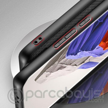 Dux Ducis Fino Serisi Xiaomi Mi 11 Pro Kılıf Premium Dokuma Silikon Kılıf