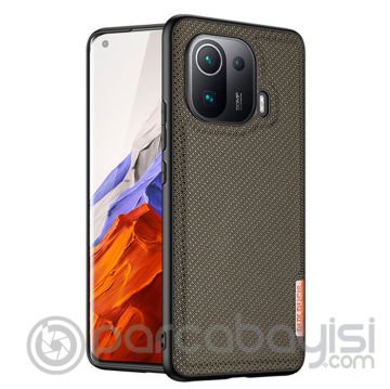 Dux Ducis Fino Serisi Xiaomi Mi 11 Pro Kılıf Premium Dokuma Silikon Kılıf