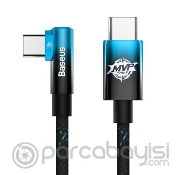 Baseus MVP 2 Elbow 100W Type-C to Type-C Ultra Hızlı Şarj ve Data Kablosu 1m
