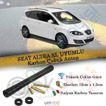 Seat Altea Xl Uyumlu Karbon Fiber Oto Radio Anteni Çubuk Anten
