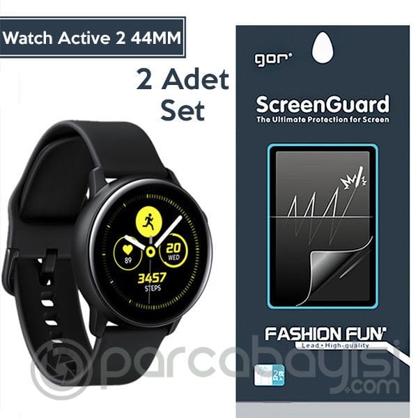 Gor Samsung Watch Active 2 44MM Darbe Emici Ekran Koruyucu 2 Adet Set