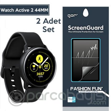 Gor Samsung Watch Active 2 44MM Darbe Emici Ekran Koruyucu 2 Adet Set
