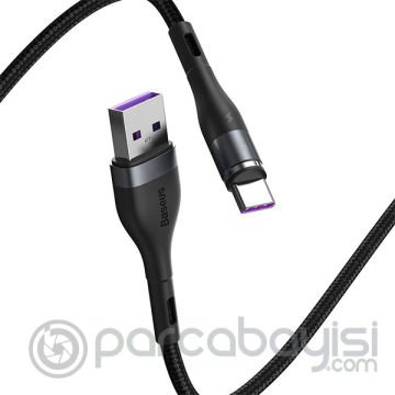 Baseus Zinc Safe Manyetik Usb Kablo Şarj Usb Type C Başlık 3.0A 1Metre