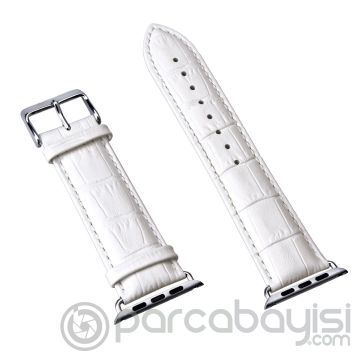 Ally Apple Watch 7-8 41mm 6-5-4 40mm Deri Kordon Kayış Crocodile 3-2-1 38mm