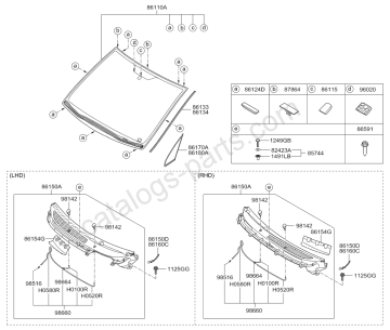 Kia Venga Ön Panjur Yan Bakaliti Sol Orjinal | 861531P050