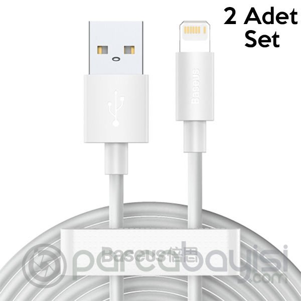 Baseus Wisdom İPhone 14-13-12,11 Şarj USB Şarj Kablosu 2Adet Set 1.5 metre