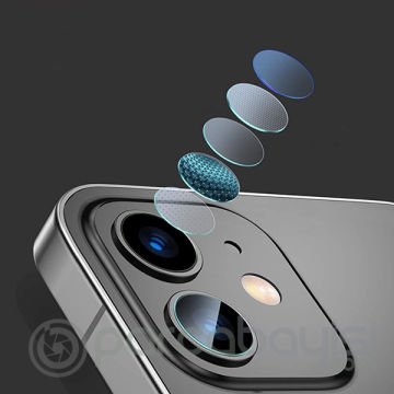 Baseus iPhone 12 6.1  Tempered Kamera Lens Koruma Camı 2Set 12 Mini Uyumlu