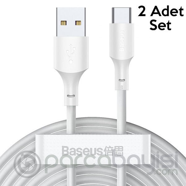 Baseus Wisdom USB Type-C 40W Şarj USB Şarj Kablosu 2Adet Set 1.5metre