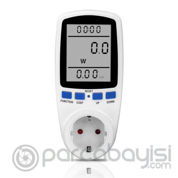 Ally Wattmetre Enerji Tüketim Sarfiyat Ölçer Ölçüm Priz 230V-3680W-16A