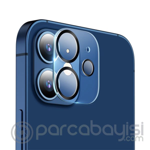 ALLY İPhone 12 Mini 3D Full Tempered Glass Cam Kamera Koruyucu