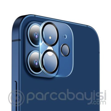 ALLY İPhone 12 Mini 3D Full Tempered Glass Cam Kamera Koruyucu