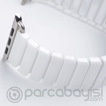 Ally Apple Watch 7-8 41mm 6-5-4 40mm Kayış Kordon Seramik Metal 3-2-1 38mm