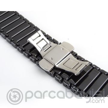 Ally Apple Watch 7-8 41mm 6-5-4 40mm Kayış Kordon Seramik Metal 3-2-1 38mm