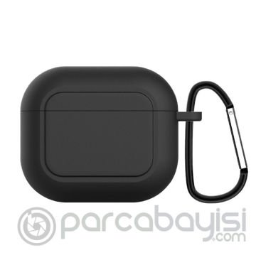 Ally Apple AirPods 3 için Kancalı Ultra İnce Silikon Kulaklık Kılıfı