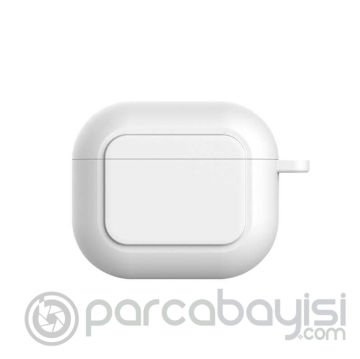 Ally Apple AirPods 3 için Kancalı Ultra İnce Silikon Kulaklık Kılıfı
