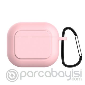 Ally Apple AirPods 3 için Kancalı Ultra İnce Silikon Kulaklık Kılıfı