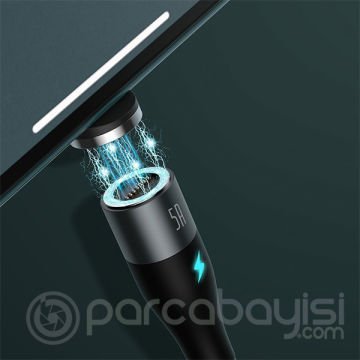Baseus Safe Fast 5A Hızlı Şarj Mıknatıslı Usb Şarj Kablosu 3 Başlık（iPhone+Type-C+Micro）1m