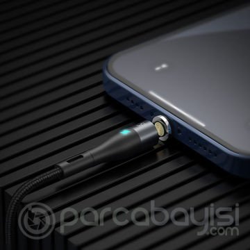 Baseus Safe Fast 5A Hızlı Şarj Mıknatıslı Usb Şarj Kablosu 3 Başlık（iPhone+Type-C+Micro）1m