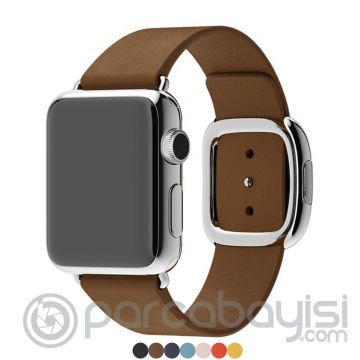 Ally Apple Watch 7-8 41mm 6-5-4 40mm Deri Kordon Kayış Modern Toka 3-2-1 38mm